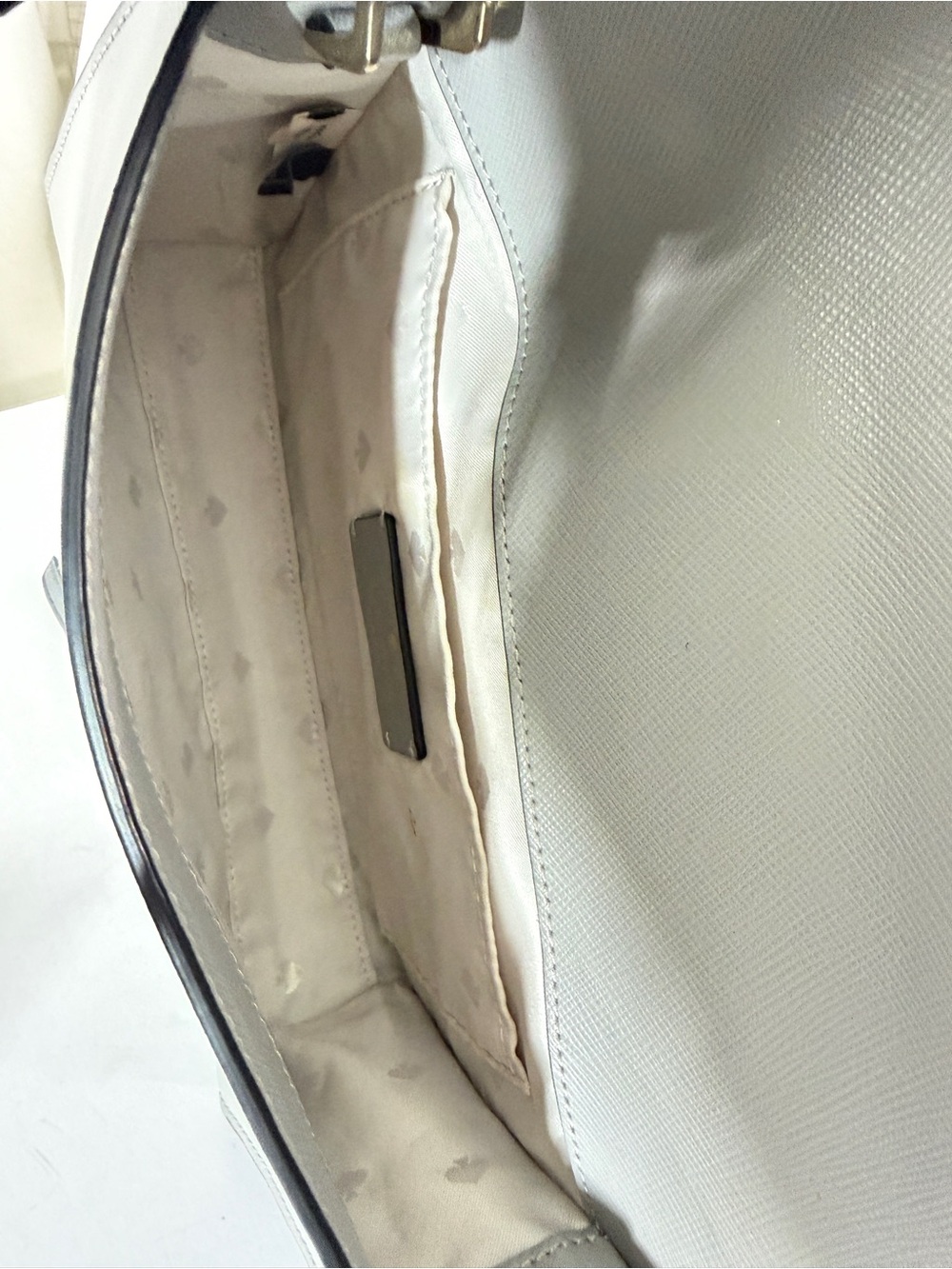Kate Spade Womens Carson Saffiano Leather Colorblock Flap Crossbody Bag White - Picture 7 of 9